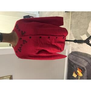PRISTINE Vintage Pendleton Petite Red Virgin Wool Sweater Cardigan sz M